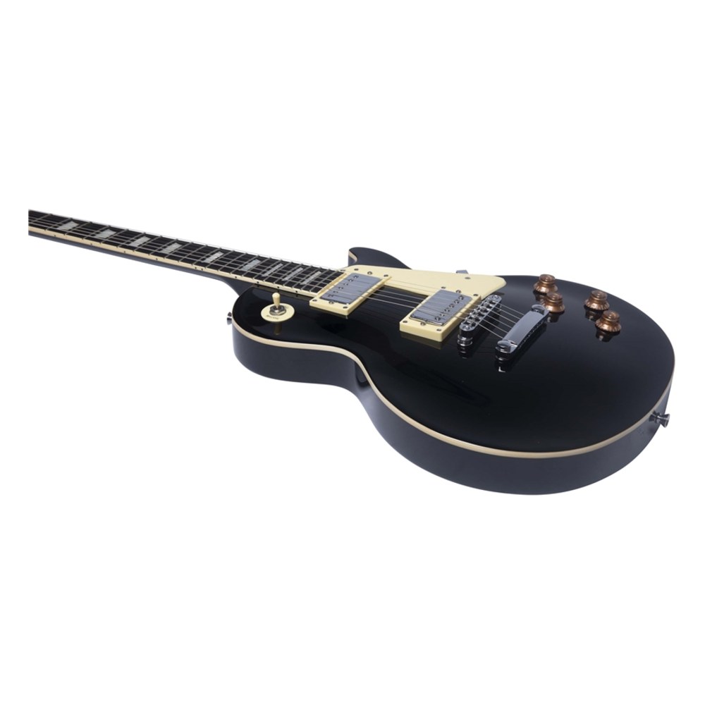 גיטרה חשמלית EKO LS-300 Black – שחורה בסגנון Les Paul עם שני האמבקרים 3 גיטרה חשמלית EKO LS-300 Black בסגנון Les Paul – תמונה 3