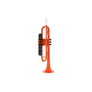 חצוצרה Bb מפלסטיק Startone – קלה במיוחד, כ-550 גרם, בוכנות מתכת, כולל פייה ותיק, כתום (יבוא בלעדי)