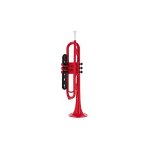 חצוצרה Bb מפלסטיק Startone – קלה במיוחד, כ-550 גרם, בוכנות מתכת, כולל פייה ותיק, אדום (יבוא בלעדי)