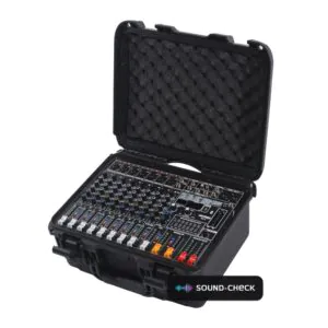 מיקסר מוגבר 2×350W עם 8 כניסות, בלוטות׳ וקייס – Haymer Pro PMIX PE8