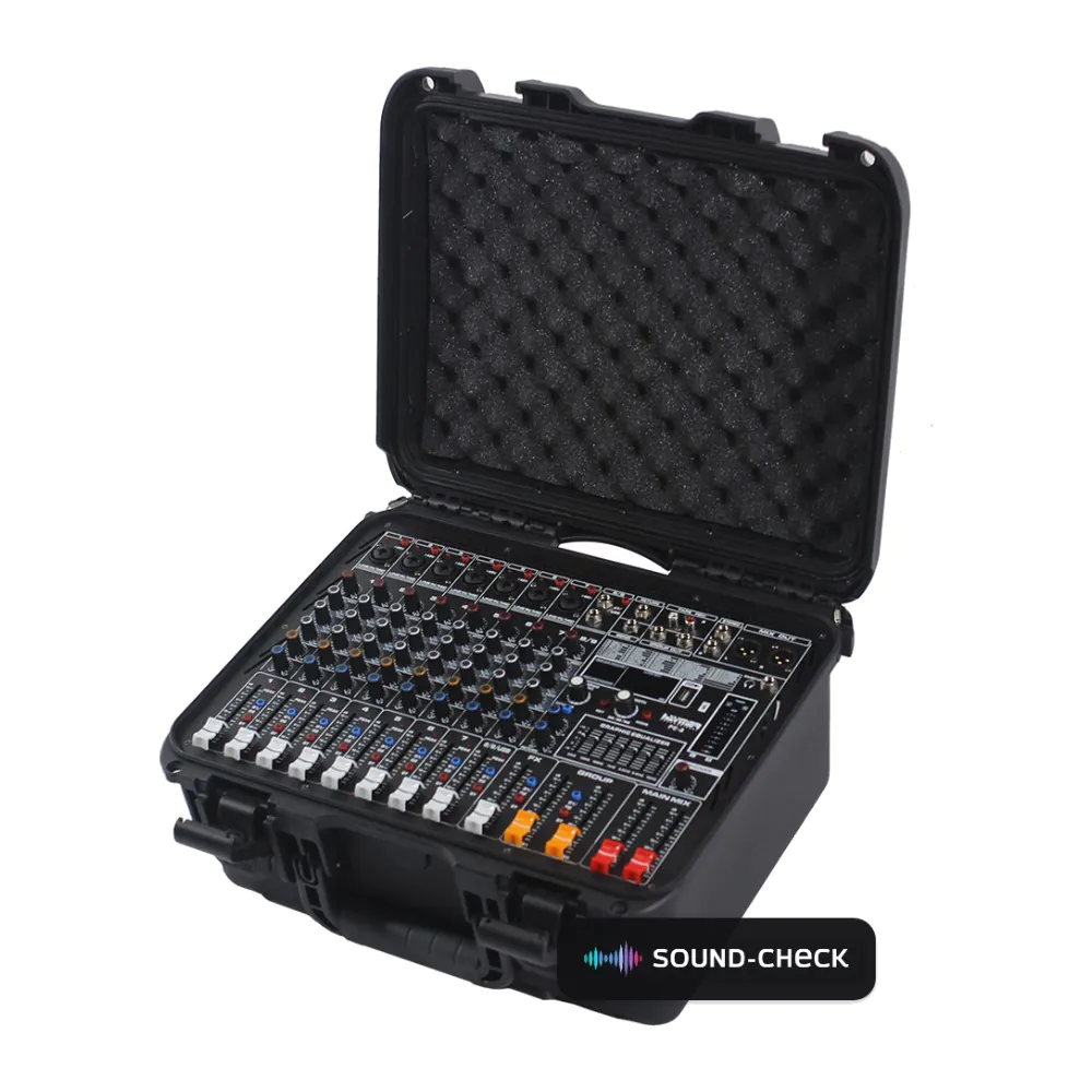 מיקסר מוגבר 2×350W עם 8 כניסות, בלוטות׳ וקייס – Haymer Pro PMIX PE8 1 מיקסר מוגבר 2×350W עם 8 כניסות, בלוטות׳ וקייס – Haymer Pro PMIX PE8