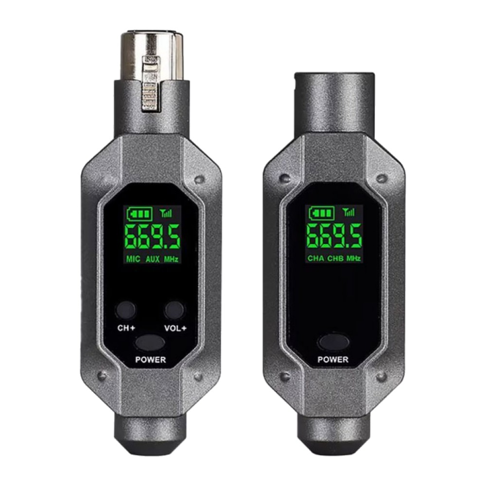 סט משדר ומקלט UHF לחיבור XLR – הופך מיקרופון לאלחוטי – Haymer Pro UH-XLR-2 1 סט משדר ומקלט UHF לחיבור XLR – הופך מיקרופון לאלחוטי – Haymer Pro UH-XLR-2
