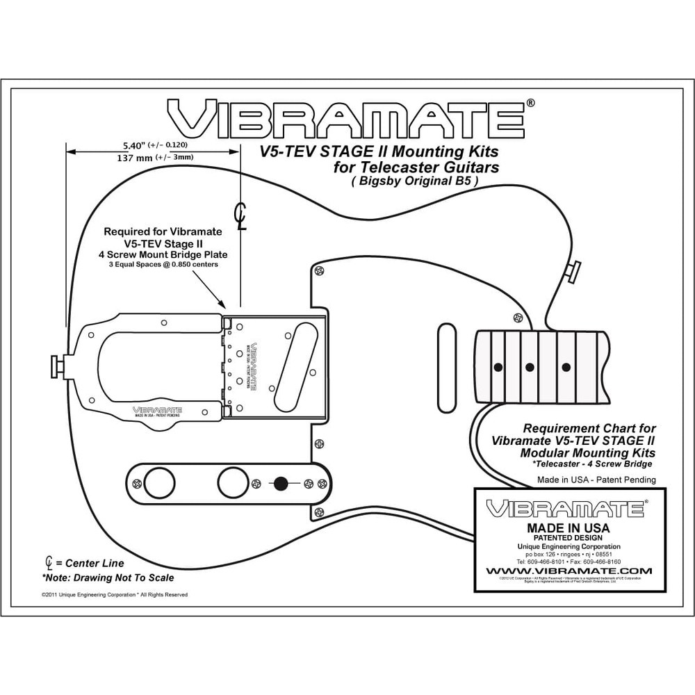 Bigsby V5 + Vibramate לטלקסטר Allparts TP-3747-001 ניקל 3 Bigsby V5 + Vibramate לטלקסטר Allparts TP-3747-001 ניקל – תמונה 3
