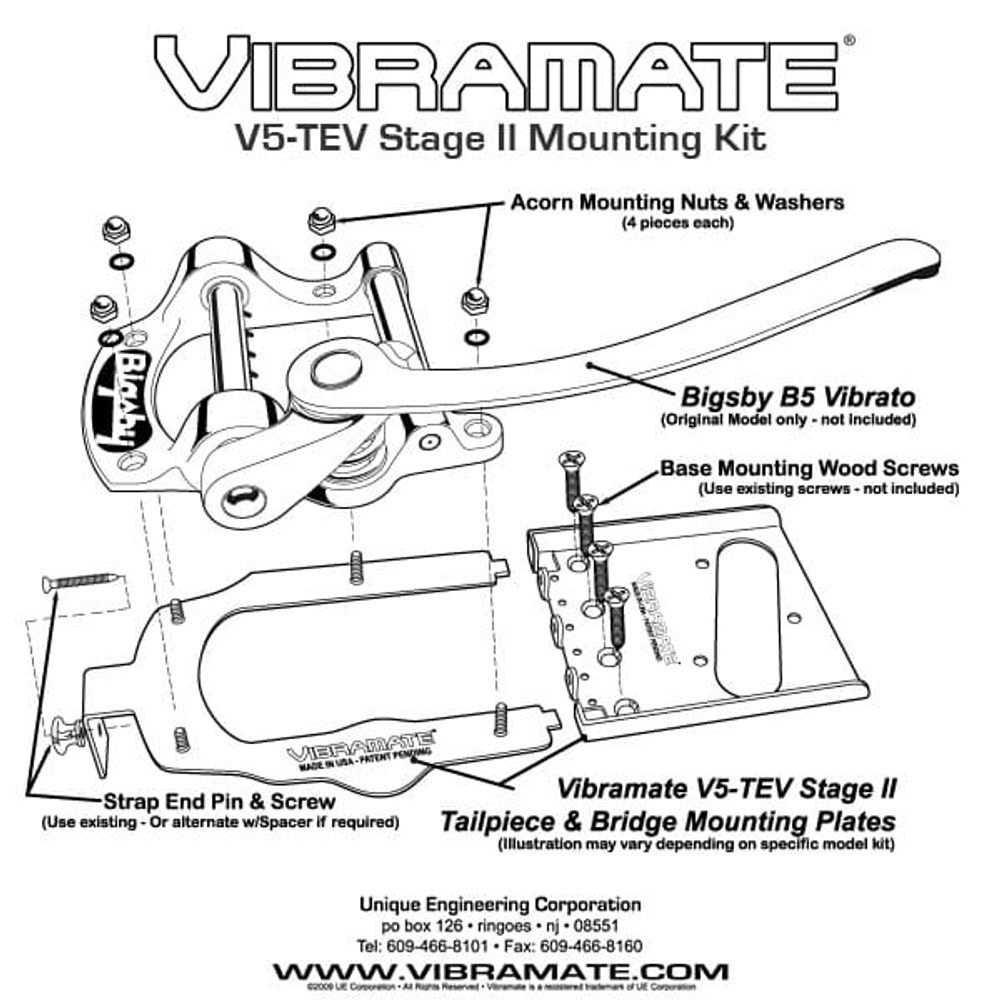 Bigsby V5 + Vibramate לטלקסטר Allparts TP-3747-001 ניקל 4 Bigsby V5 + Vibramate לטלקסטר Allparts TP-3747-001 ניקל – תמונה 4