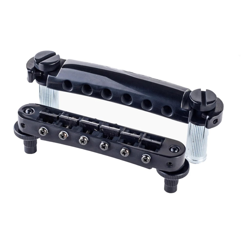 סט גשר ומחזיק מיתרים ננעלים TonePros LPM04 שחור 1 סט גשר ומחזיק מיתרים ננעלים TonePros LPM04 שחור