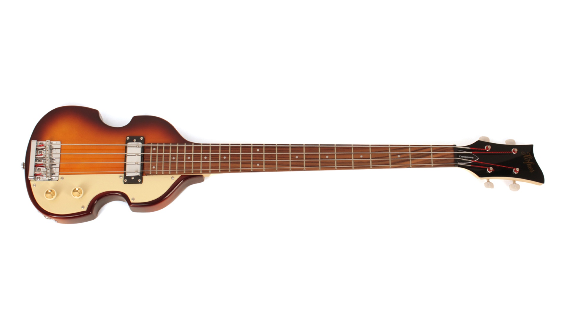 Höfner Shorty Violin Bass Sunburst – גיטרת בס קומפקטית 1 בס Höfner Shorty Violin Bass בגימור Vintage Sunburst – מבט קדמי