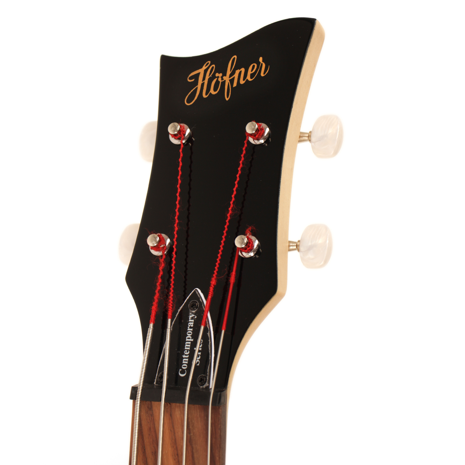 Höfner Shorty Violin Bass Sunburst – גיטרת בס קומפקטית 4 בס Höfner Shorty Violin Bass – ראש הגיטרה ומפתחות הכיוון