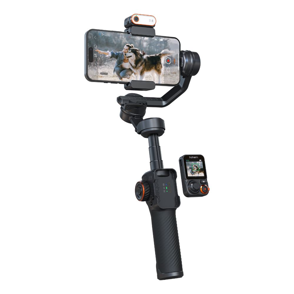 גימבל לסמארטפון Hohem iSteady M7 – מעקב AI מובנה, שלט עם מסך מגע נשלף ותאורת מילוי RGB 1 Hohem iSteady M7 גימבל לסמארטפון