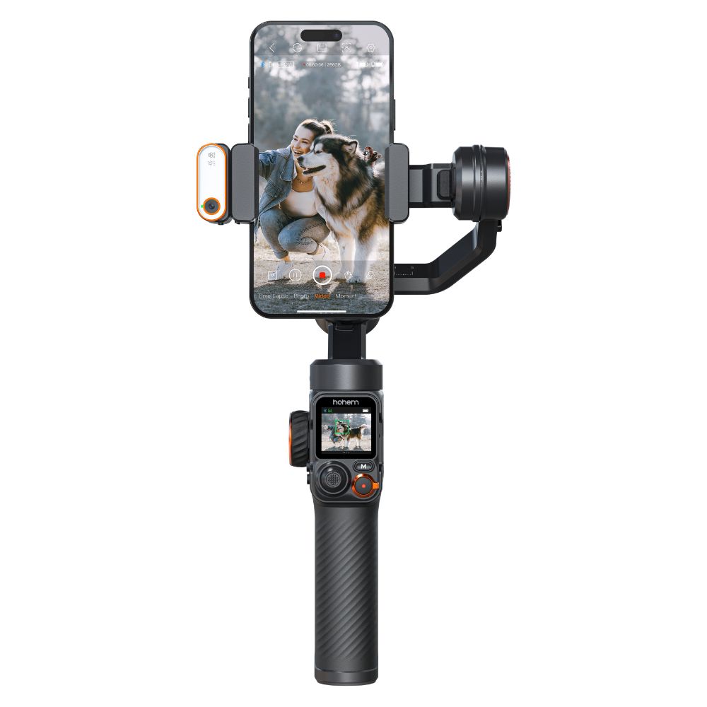 גימבל לסמארטפון Hohem iSteady M7 – מעקב AI מובנה, שלט עם מסך מגע נשלף ותאורת מילוי RGB 2 Hohem iSteady M7 גימבל לסמארטפון 2