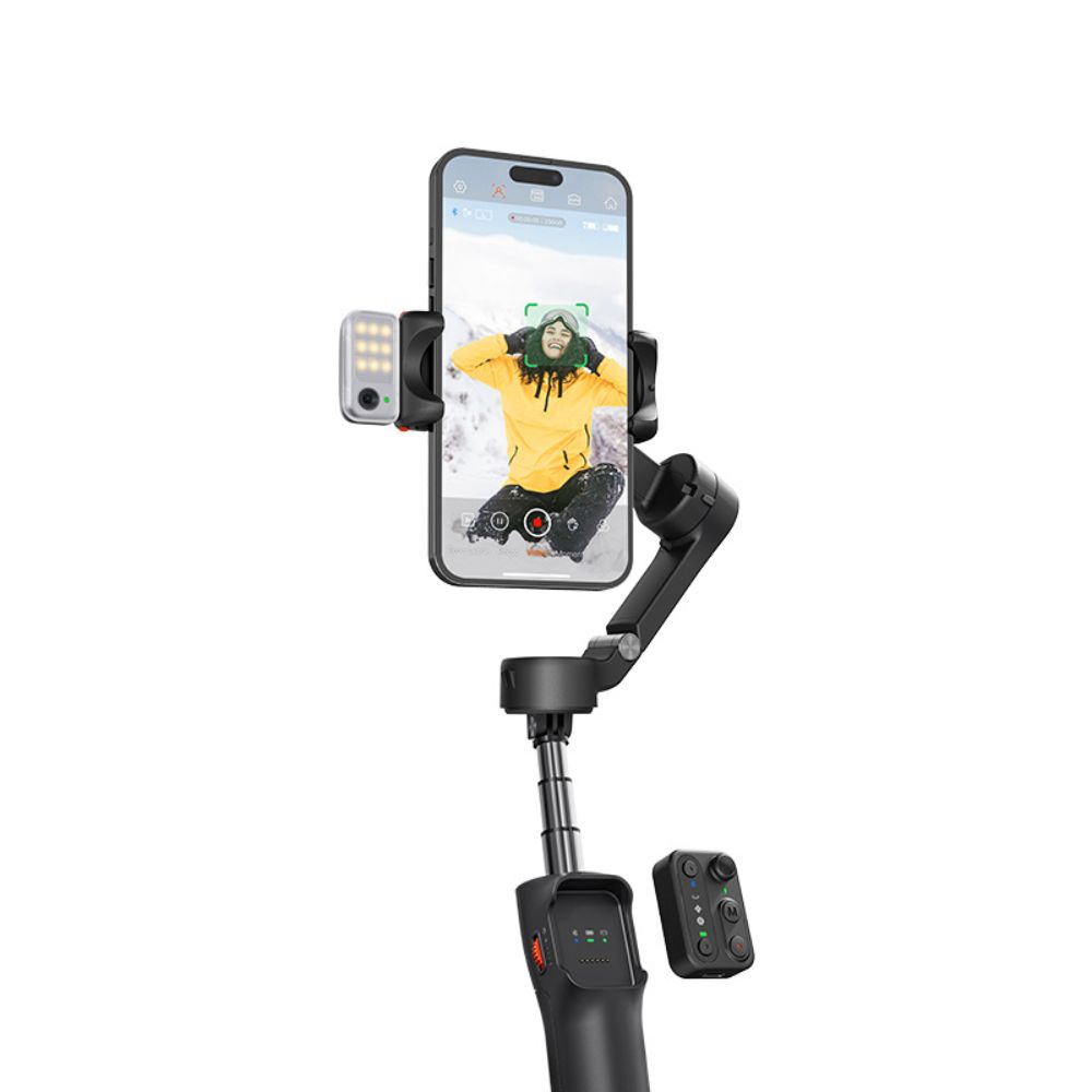 גימבל מתקפל לסמארטפון Hohem iSteady V3 – מעקב AI מגנטי בלי אפליקציה, שלט נשלף ותאורת מילוי 2 Hohem iSteady V3 גימבל מתקפל לסמארטפון 2