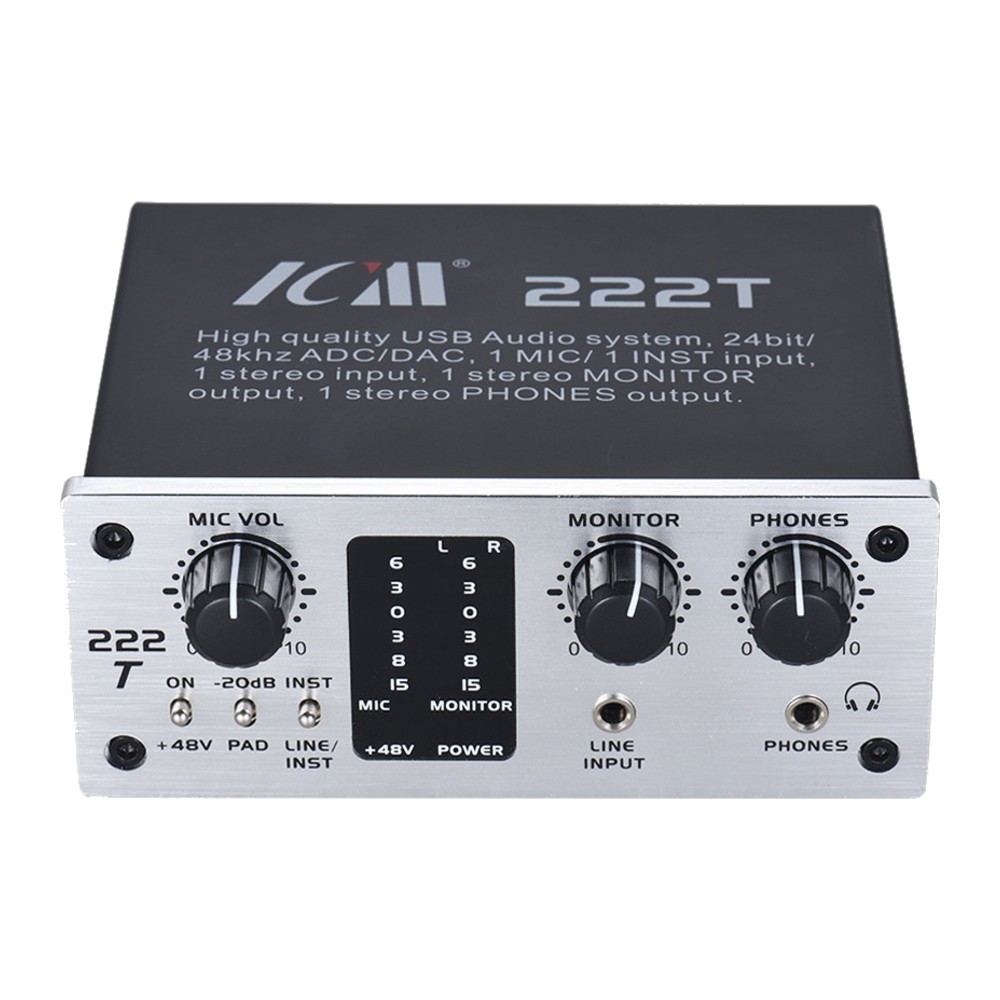 כרטיס קול USB 24bit עם פנטום 48V – ICM 222T 4 כרטיס קול USB 24bit עם פנטום 48V – ICM 222T – תמונה 3