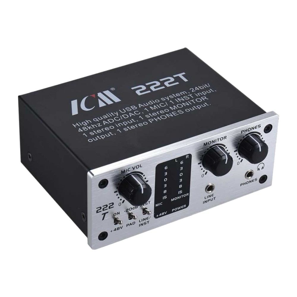 כרטיס קול USB 24bit עם פנטום 48V – ICM 222T 5 כרטיס קול USB 24bit עם פנטום 48V – ICM 222T – תמונה 4