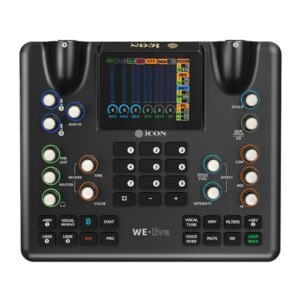 קונסולת סטרימינג iCON WeLive – שתי כניסות Combo, מסך 2.8 אינץ׳ וסוללה