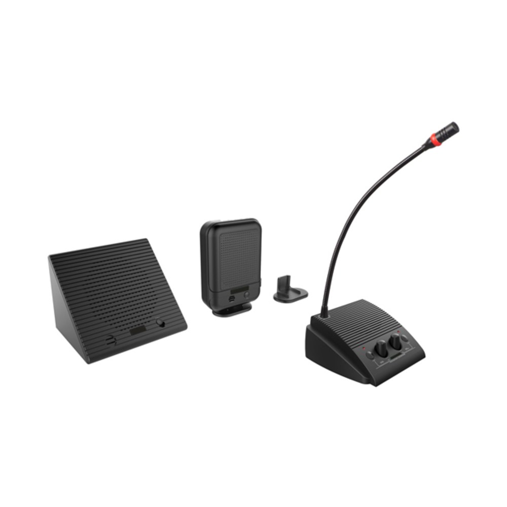 מערכת אינטרקום לדלפק Polman PLM950 – מיקרופון צוואר גמיש ורמקולי 2×5W 1 מערכת אינטרקום לדלפק Polman PLM950 עם מיקרופון צוואר גמיש ורמקול חלון