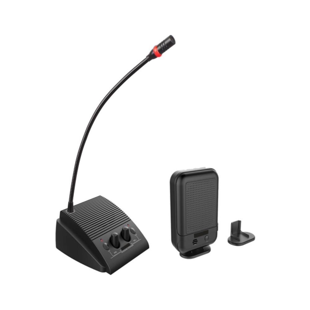 מערכת אינטרקום לדלפק Polman PLM950 – מיקרופון צוואר גמיש ורמקולי 2×5W 3 מערכת אינטרקום לדלפק Polman PLM950 עם מיקרופון צוואר גמיש ורמקול חלון – תמונה 3