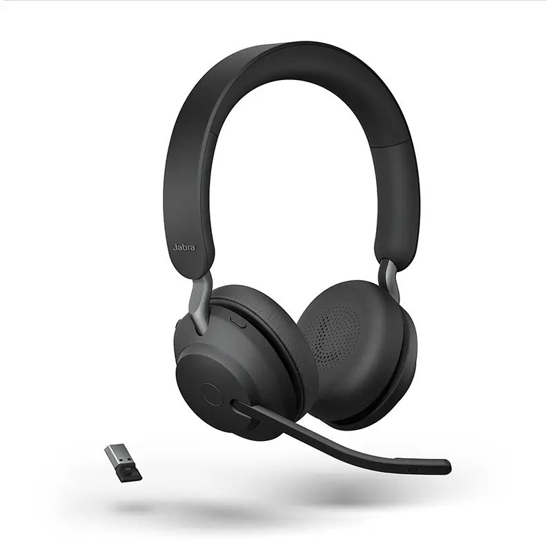 מערכת ראש אלחוטית סטריאו Jabra Evolve2 65 MS USB-A – מאושרת Microsoft Teams, עד 37 שעות סוללה 2 Jabra Evolve2 65 MS מערכת ראש סטריאו 2