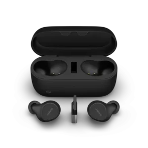 אוזניות TWS לעבודה היברידית Jabra Evolve2 Buds USB-A MS – ANC, דונגל USB ועמידות IP57