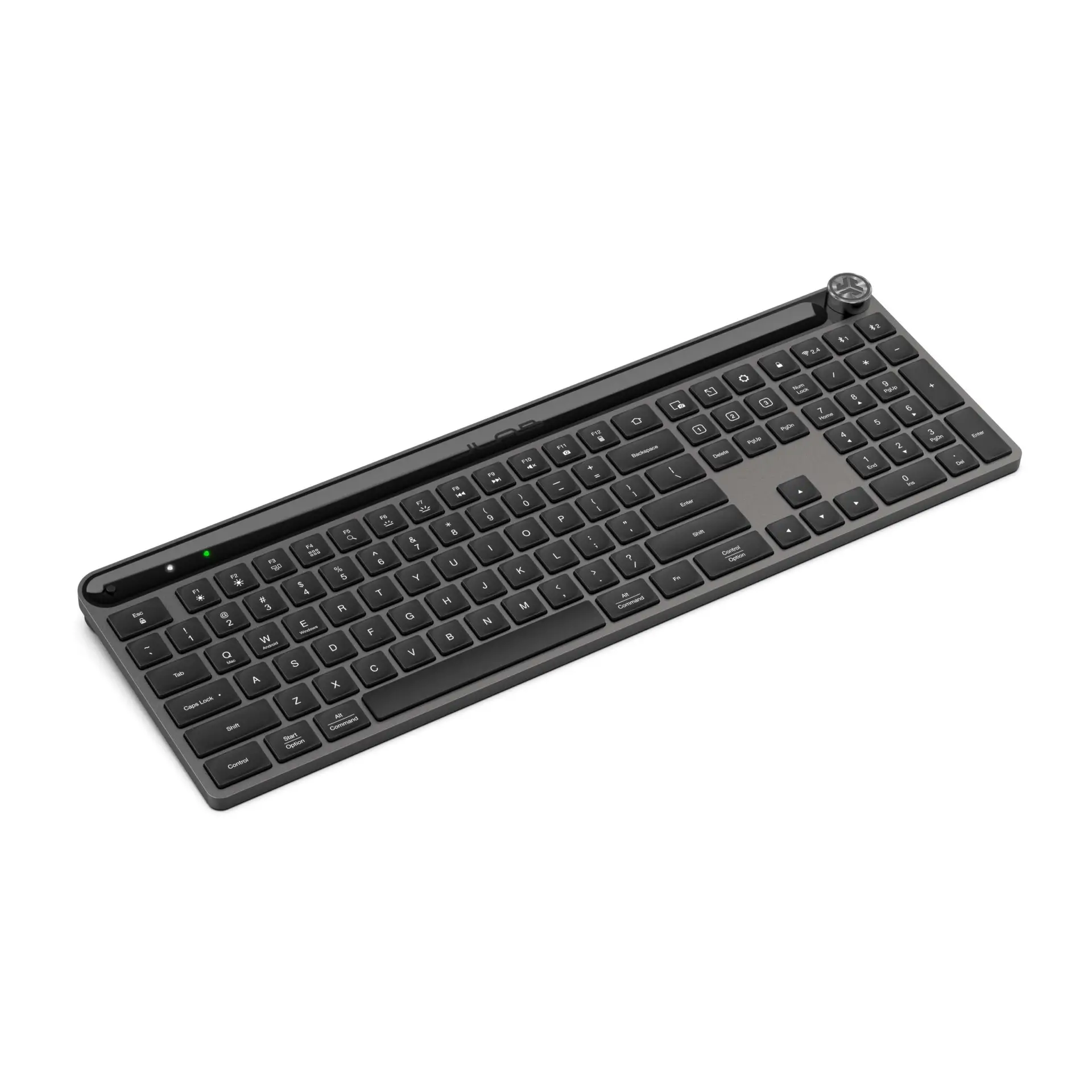 מקלדת אלחוטית JLab Epic Keyboard עם תאורה אחורית – חיבור לשלושה מכשירים, 2.4GHz ו-Bluetooth, סוללה 2000mAh 5 JLab Epic Keyboard מקלדת אלחוטית 5