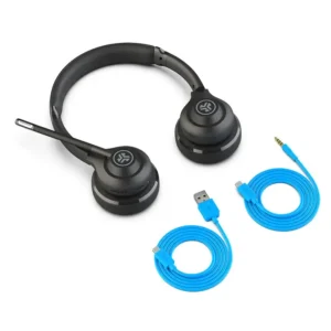 אוזניות עבודה אלחוטיות JLab Go Work עם מיקרופון בום – Multipoint למחשב ולטלפון, מעל 45 שעות סוללה