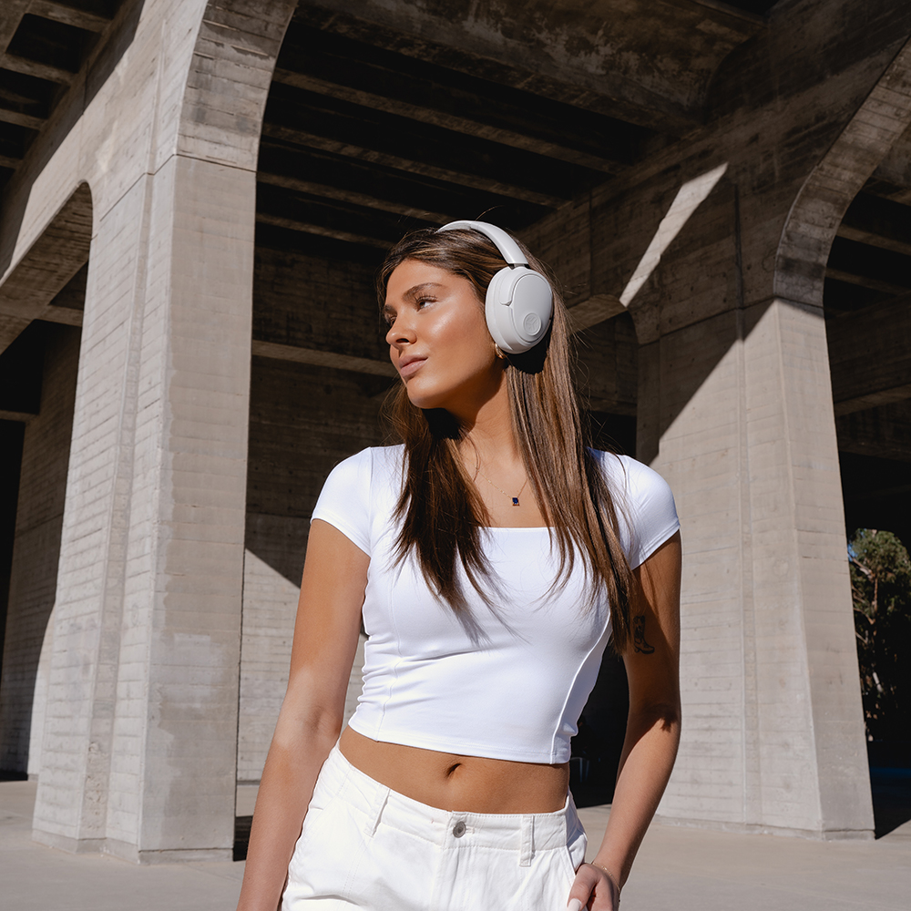 אוזניות קשת אלחוטיות JLab JBuds Lux ANC Over-Ear – ביטול רעשים היברידי, מעל 70 שעות, Spatial Audio 5 JLab JBuds Lux ANC אוזניות קשת Over-Ear 5