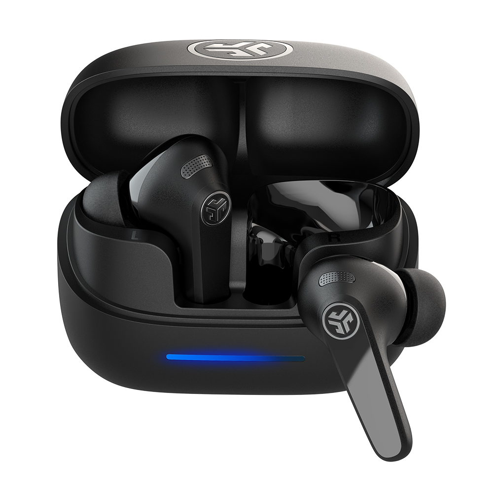 אוזניות TWS עם ביטול רעשים JLab JBuds Pods ANC – עד 56 שעות, 6 מיקרופונים ועמידות IP55 1 JLab JBuds Pods ANC אוזניות TWS