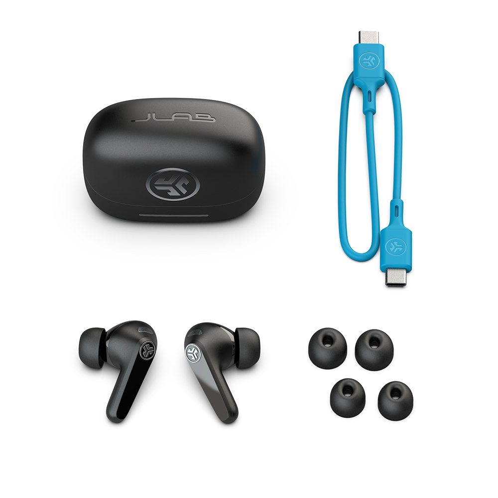אוזניות TWS עם ביטול רעשים JLab JBuds Pods ANC – עד 56 שעות, 6 מיקרופונים ועמידות IP55 4 JLab JBuds Pods ANC אוזניות TWS 4
