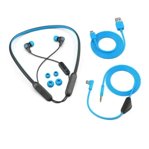 אוזניות גיימינג אלחוטיות סביב הצוואר JLab Play Gaming Wireless Earbuds – עד 11 שעות, IP55 וכבל AUX