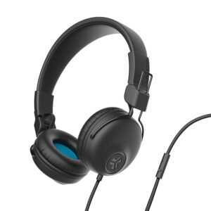 אוזניות On-Ear חוטיות JLab Studio – דרייבר 40 מ״מ, מיקרופון ושלט על הכבל ועיצוב מתקפל