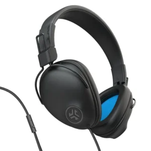 אוזניות Over-Ear חוטיות JLab Studio Pro Wired – מיקרופון ושלט על הכבל, כבל ניילון ועיצוב מתקפל