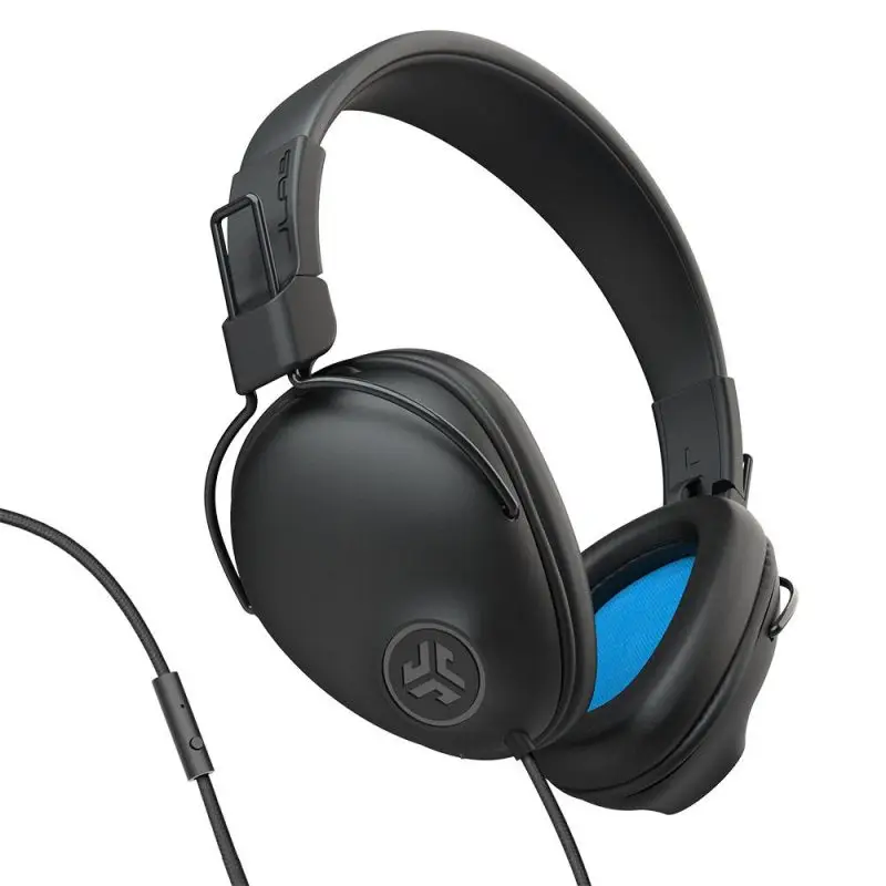 אוזניות Over-Ear חוטיות JLab Studio Pro Wired – מיקרופון ושלט על הכבל, כבל ניילון ועיצוב מתקפל 1 JLab Studio Pro Wired אוזניות Over-Ear חוטיות