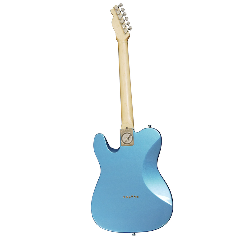 Journey Instruments OT990BL – גיטרה חשמלית כחולה מתפרקת בסגנון T 4 Journey OT990BL – מבט מלא על גב הגוף והצוואר