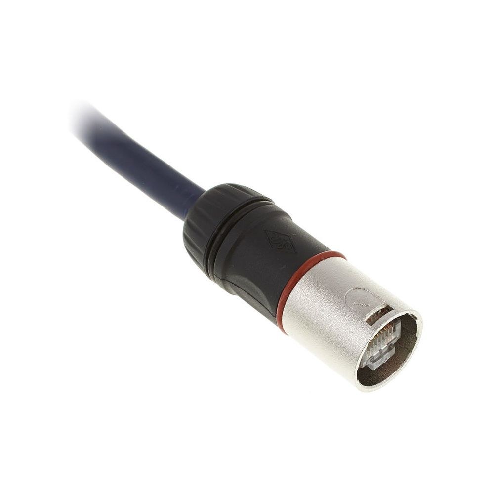 כבל רשת CAT5e לבמה pro snake באורך 75 מ׳ – תקעי RJ45 עם תותב נשלף, מסוכך, כחול 3 כבל ה-CAT5e 75 מ׳ של pro snake – כבל רשת לבמה, תמונה 3