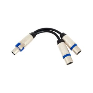 מפצל Y לכבלי רמקול pro snake – שקע נקבה ל-2 תקעים זכר, 4 פינים, Neutrik, תוצרת גרמניה (יבוא בלעדי)