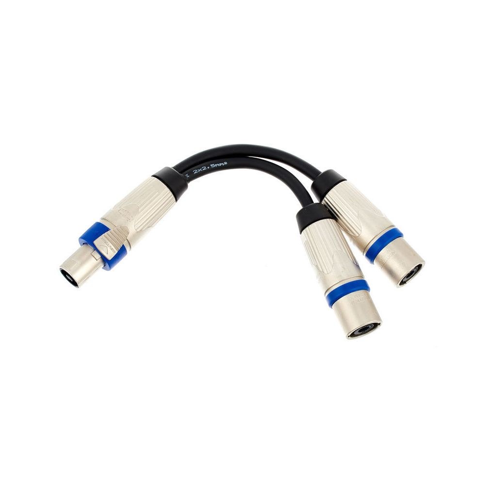 מפצל Y לכבלי רמקול pro snake – שקע נקבה ל-2 תקעים זכר, 4 פינים, Neutrik, תוצרת גרמניה 1 מפצל Y לכבלי רמקול pro snake – שקע נקבה ל-2 תקעים זכר, 4 פינים, Neutrik, תוצרת גרמניה