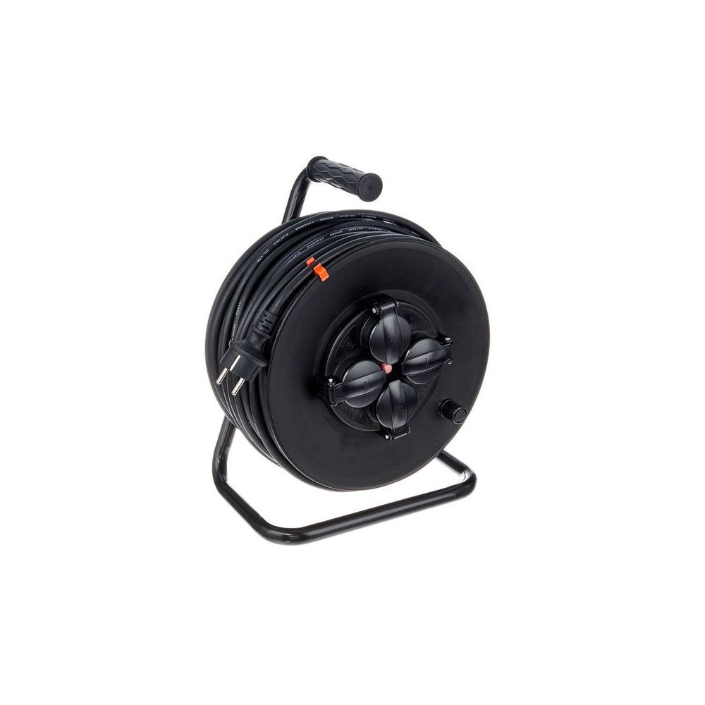 תוף כבל חשמל Varytec באורך 50 מ׳ – כבל גומי H07RN-F 3×1.5 מ״מ², מוגן התזות IP44 3 תוף הכבל של 50 מטר – תוף כבל חשמל, תמונה 3