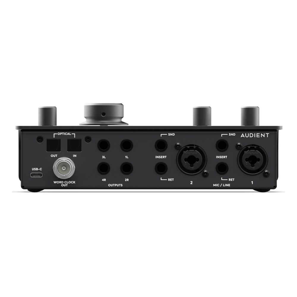 כרטיס קול Audient iD24 – 2 פרה-אמפים Audient Console, הרחבת ADAT ו-Loopback 2 כרטיס קול Audient iD24 במארז מתכת אפור – תמונה 2
