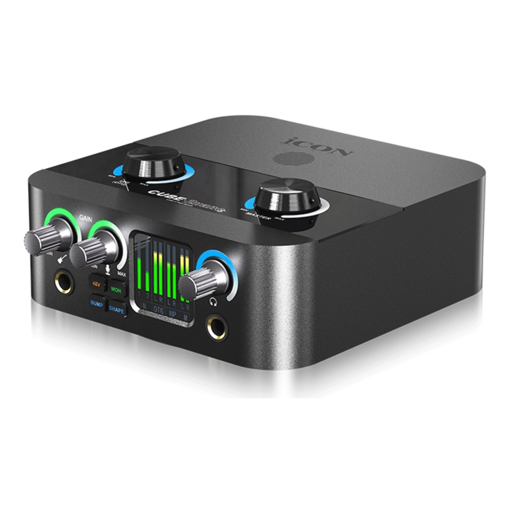 כרטיס קול iCON Cube 2 Nano S – כניסת מיקרופון עם 60dB גיין, כניסת Hi-Z ו-UNI OTG 2 כרטיס קול iCON Cube 2 Nano S עם מסך TFT צבעוני – תמונה 2