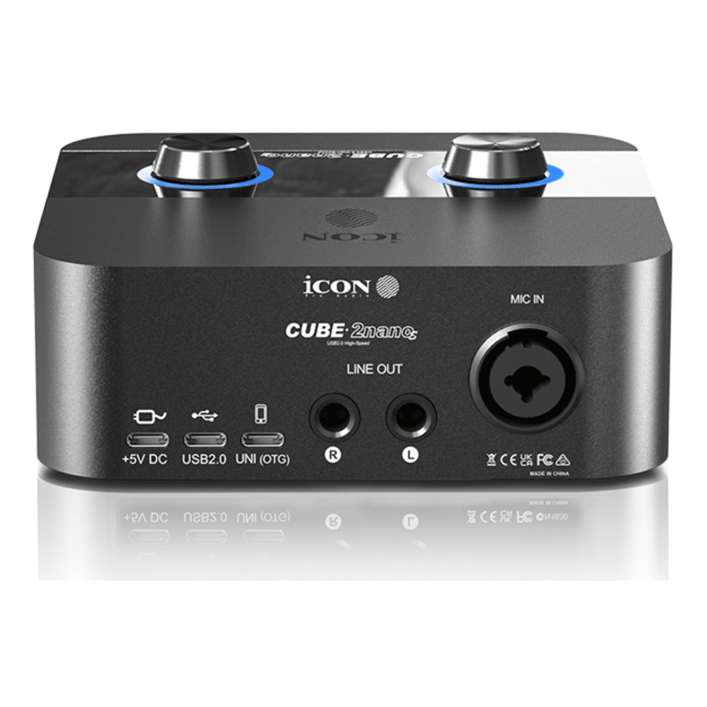 כרטיס קול iCON Cube 2 Nano S – כניסת מיקרופון עם 60dB גיין, כניסת Hi-Z ו-UNI OTG 3 כרטיס קול iCON Cube 2 Nano S עם מסך TFT צבעוני – תמונה 3