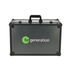ארגז הובלה מעץ Fun Generation בצורת מזוודה – פנים 55×35×25 ס״מ, 2 סוגרי מתח, ידית נשיאה (יבוא בלעדי)