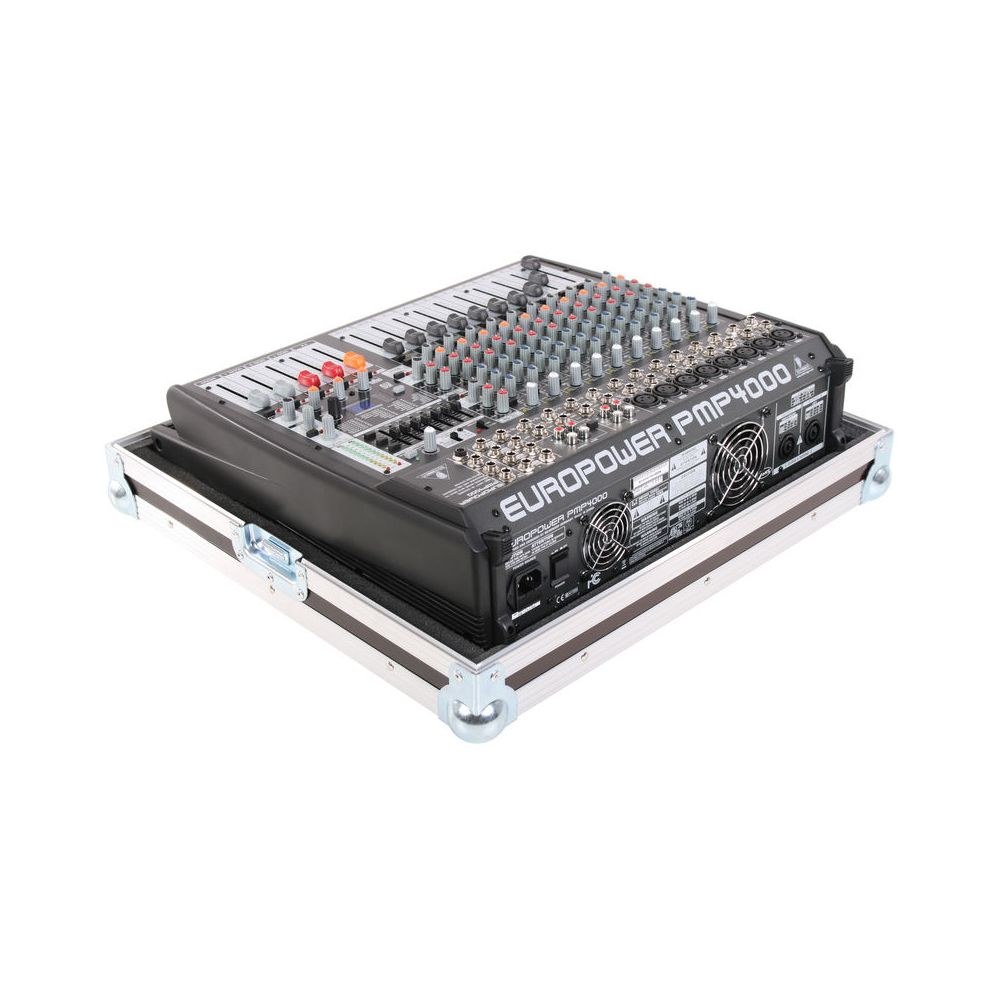 קייס טיסה למיקסר Behringer PMP4000 / PMP3000 – עבודה מתוך הקייס, מקום לתקע, תוצרת גרמניה (יבוא בלעדי) 7 קייס הטיסה ל-PMP4000 – קייס טיסה למיקסר, תמונה 7
