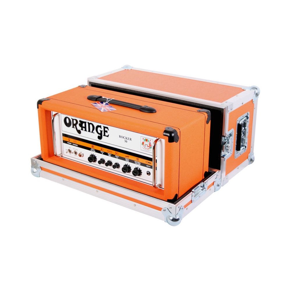 קייס טיסה לראש מגבר Orange Rocker 30 – ציפוי PVC כתום, ריפוד ספוג, תוצרת גרמניה (יבוא בלעדי) 7 הקייס הכתום לראש Orange – קייס טיסה לראש מגבר, תמונה 7