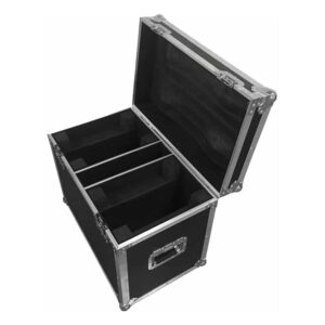 קייס לשני פנסי Shadow K10 – אלומיניום ועץ לבנה, תאים מרופדים וגלגלים