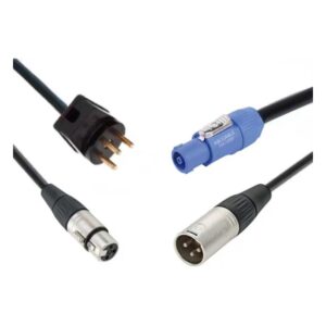 כבל משולב XLR ו-PowerCON ABC Cables MA521-2L12 – 12 מטר לרמקולים מוגברים