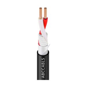 כבל רמקולים 2×2.5 מ״מ ABC Cables JA105 – גליל 100 מטר, OFC, שחור