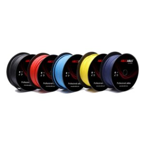 כבל רמקולים 2×2.5 מ״מ ABC Cables JA105 – גליל 100 מטר, OFC, שחור