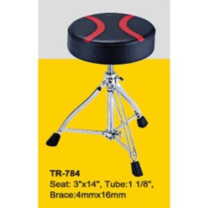 כיסא מתופף עגול Power Beat TR-784 Deluxe שחור/אדום