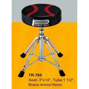 כיסא מתופף עגול Power Beat TR-785 שחור/אדום – 4 רגליים