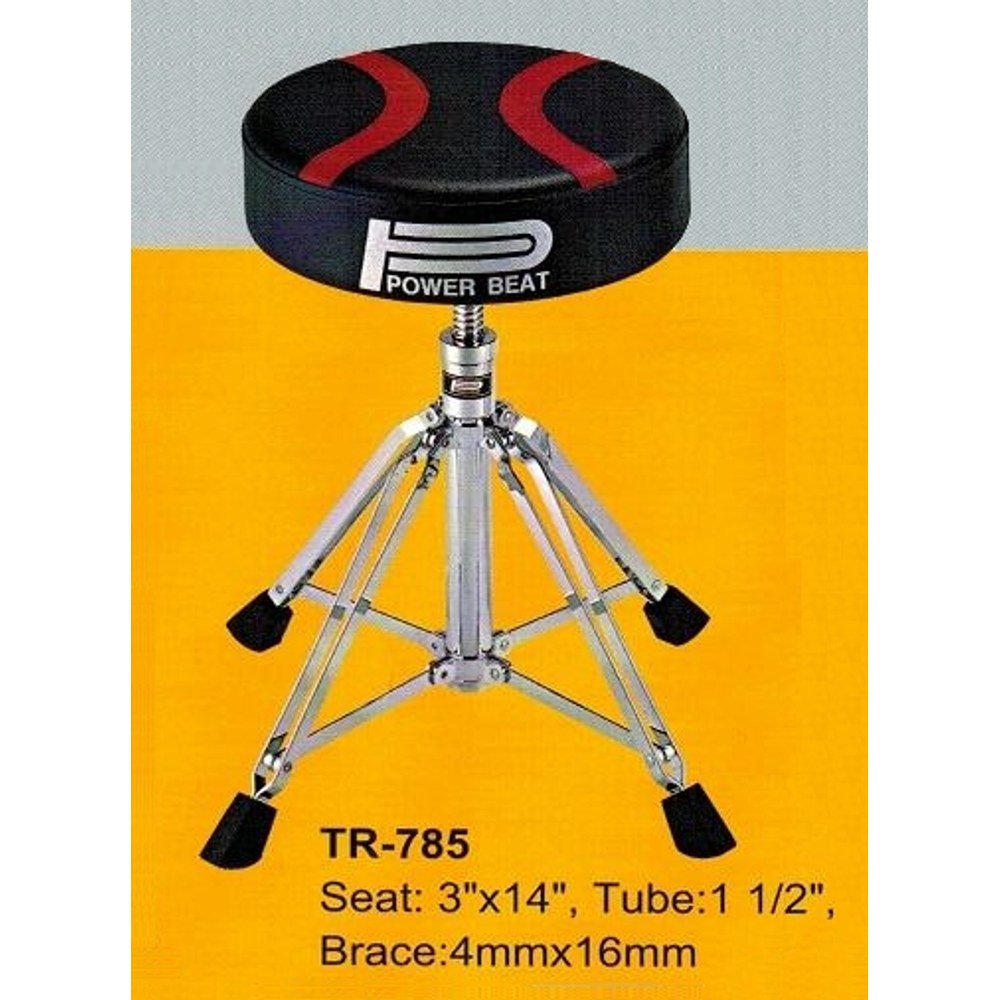 כיסא מתופף עגול Power Beat TR-785 שחור/אדום – 4 רגליים 1 כיסא מתופף עגול Power Beat TR-785 שחור/אדום – 4 רגליים