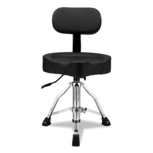 כיסא תופים מקצועי עם משענת Koala Drums YWDS-13A – שחור, עומס עד 200 ק״ג