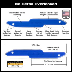 פצירה לעיגול סריגים MusicNomad MN850 Diamond Coated Safe Zone Fret Crowning File